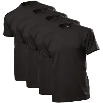 Stedman Stedman 4P Comfort Men T-shirt Svart bomull 3XL Herre