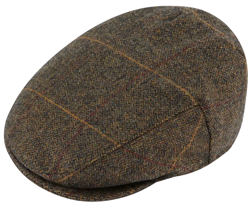 Alan Paine Alan Paine M's Combrook Waterproof Tweed Cap Teak