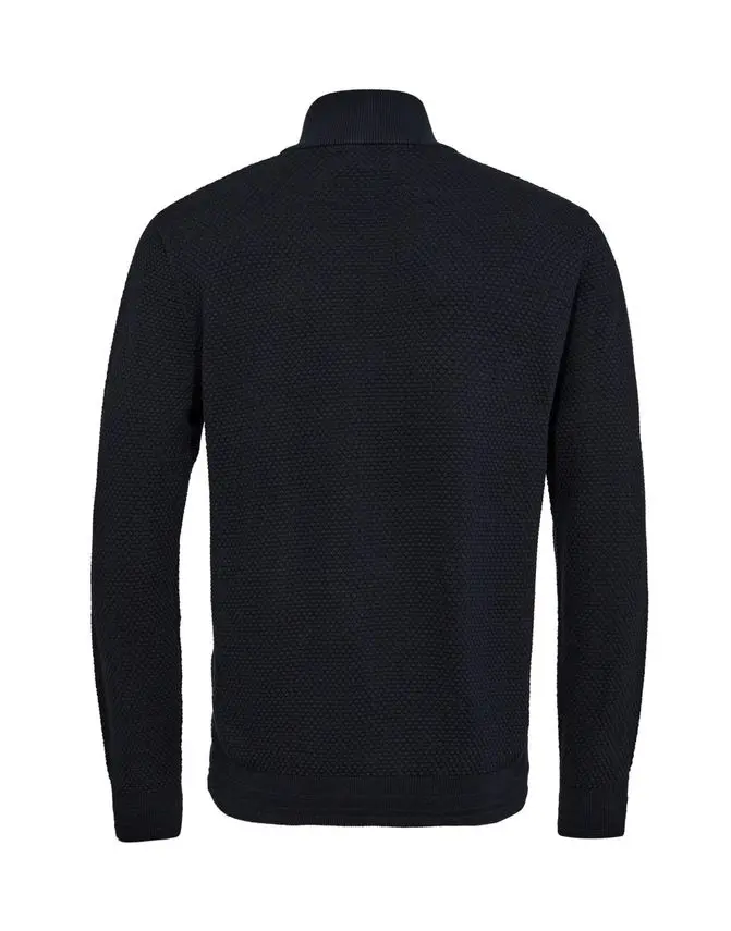 Black Blue Cardigan bubble knit regular