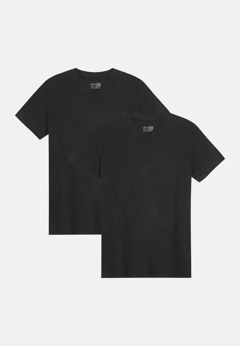 DANISH ENDURANCE DANISH ENDURANCE V NECK T-SHIRT, Sort, 2XL