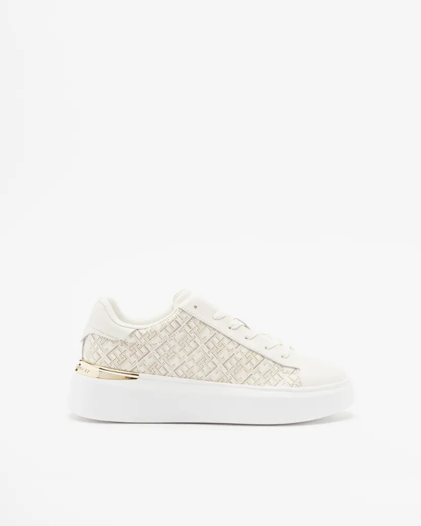 Tommy Hilfiger Tommy Hilfiger Monogram Platform Beige Sneakers