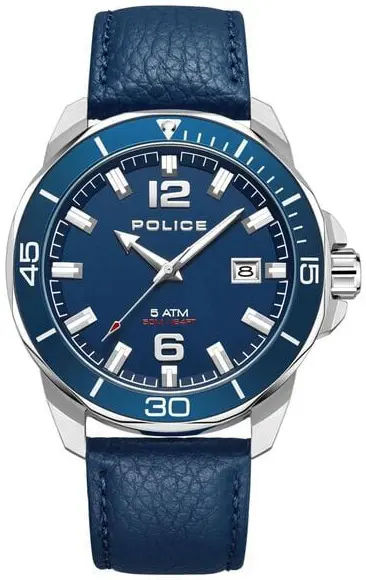 Police Police Herreklokke PEWJB2228101 Thornton Blå/Lær Ø43 mm