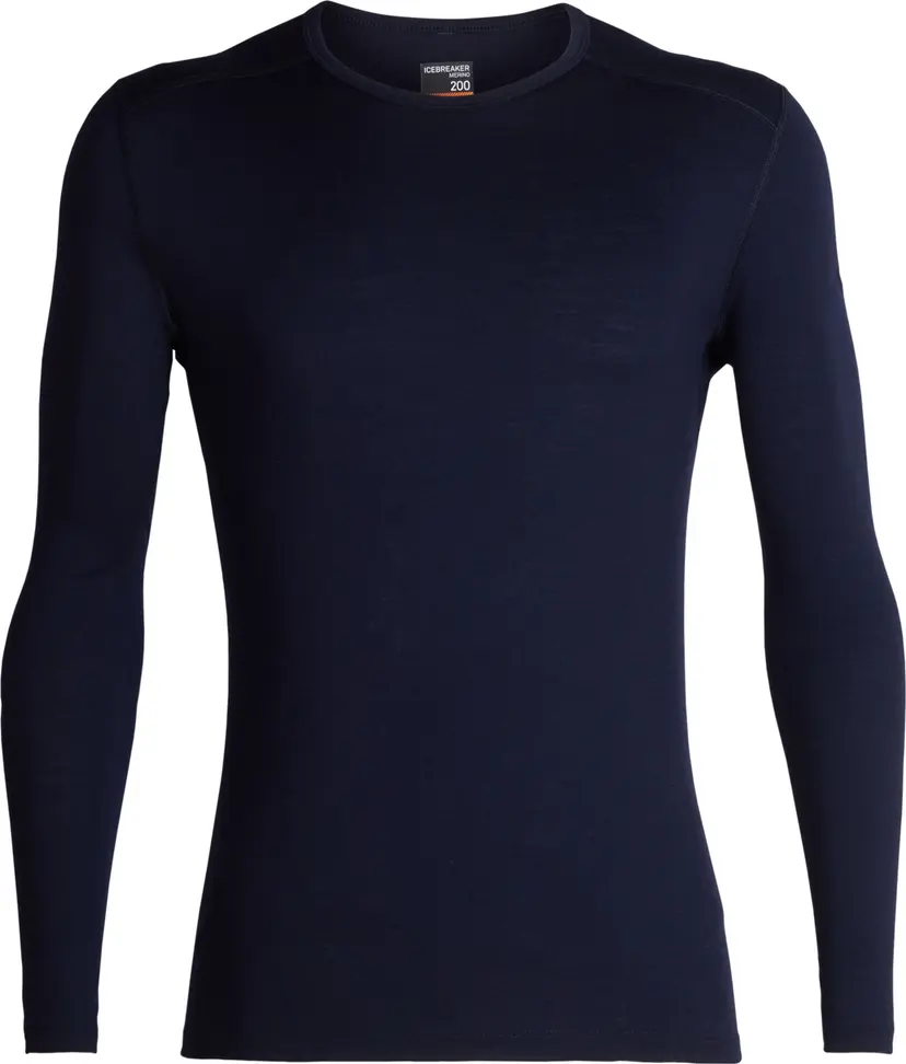 Icebreaker Icebreaker Men's 200 Oasis Long Sleeve Crewe Midnight Navy