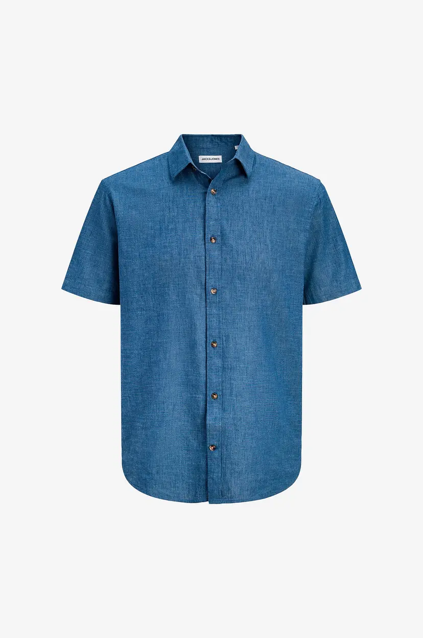 Jack & Jones Skjorte jjeSummer Linen Blend S/S - Blå
