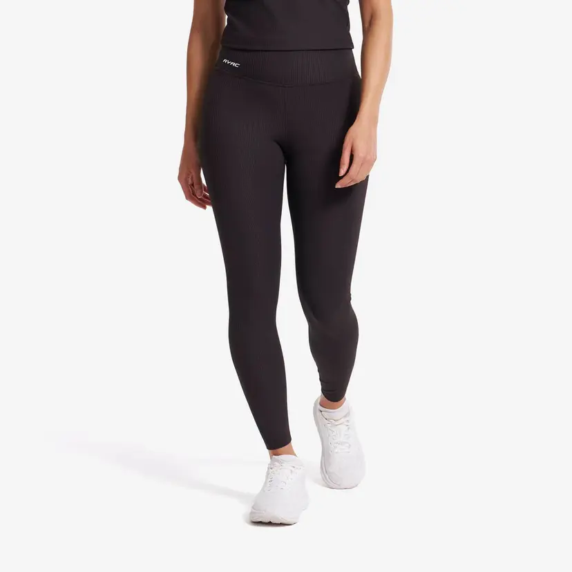 RevolutionRace Shape Ribbed Leggings Dame Espresso