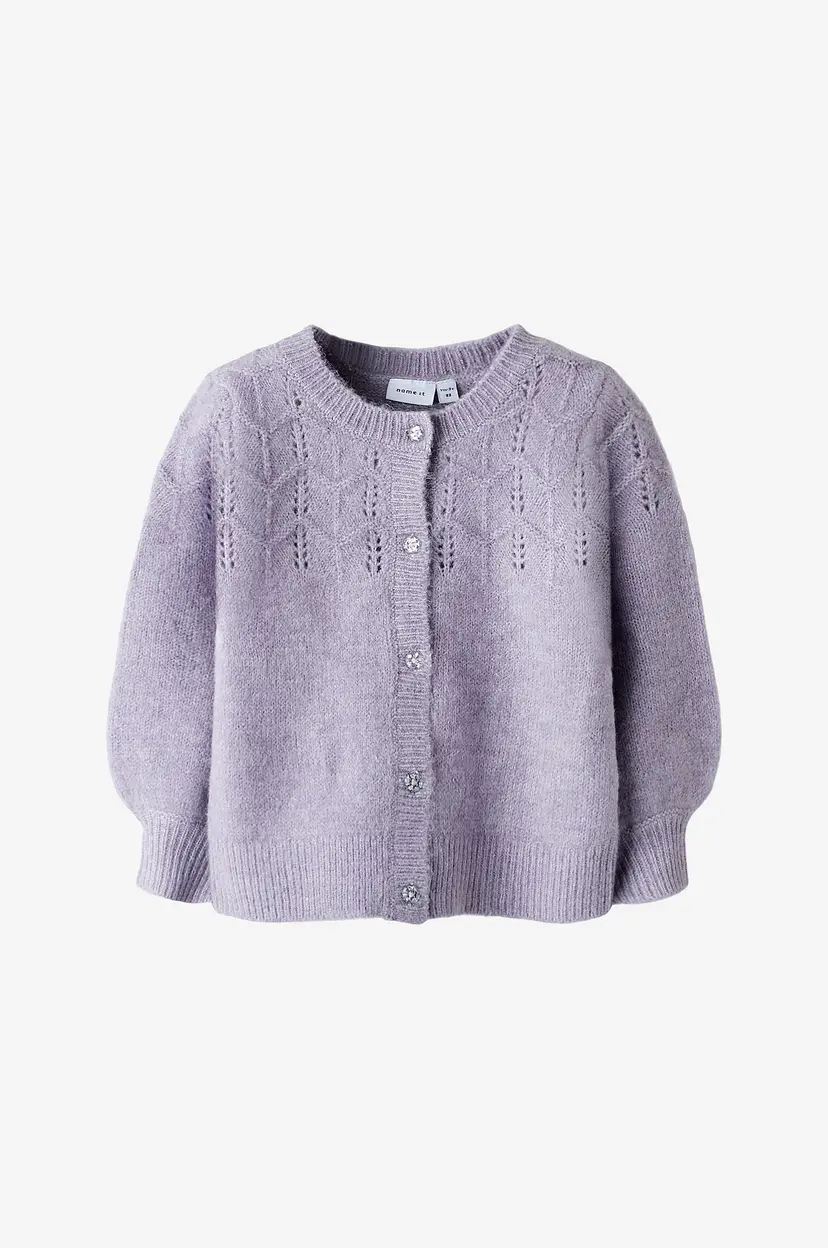 NAME IT Kardigan nmfBatrilla LS Knit - Lilla