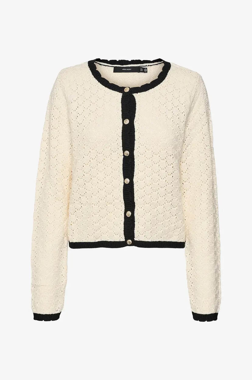 Vero Moda Kardigan vmJackie LS O-neck Cardigan - Beige