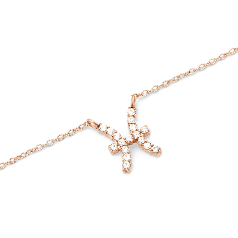 Daniel Wellington Rose Gold Necklace Crystal Zodiac Chain | DW