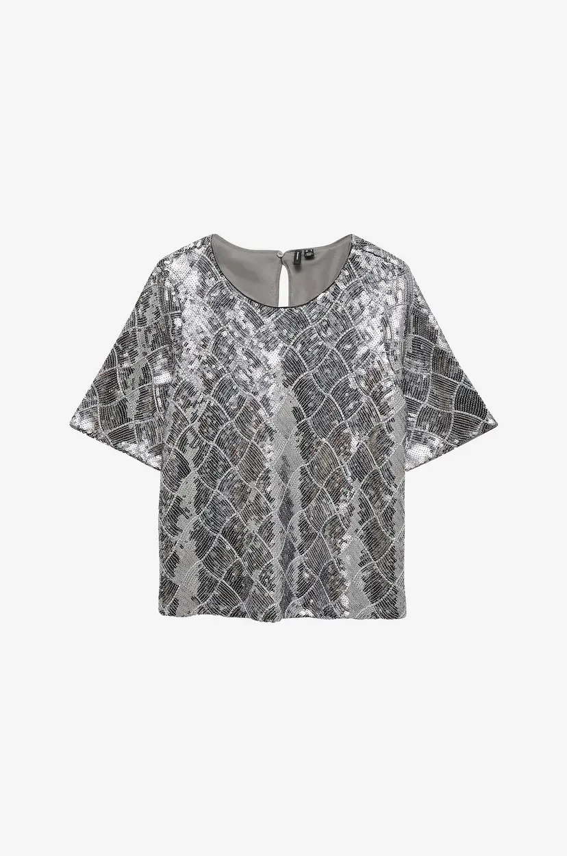 Vero Moda Topp vmMilka 2/4 - Sølv