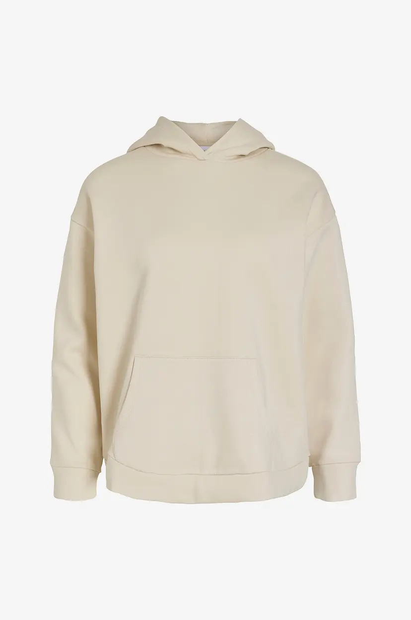 Vila Hettegenser viHuris L/s Loose Sweat Hoodie/pb - Beige