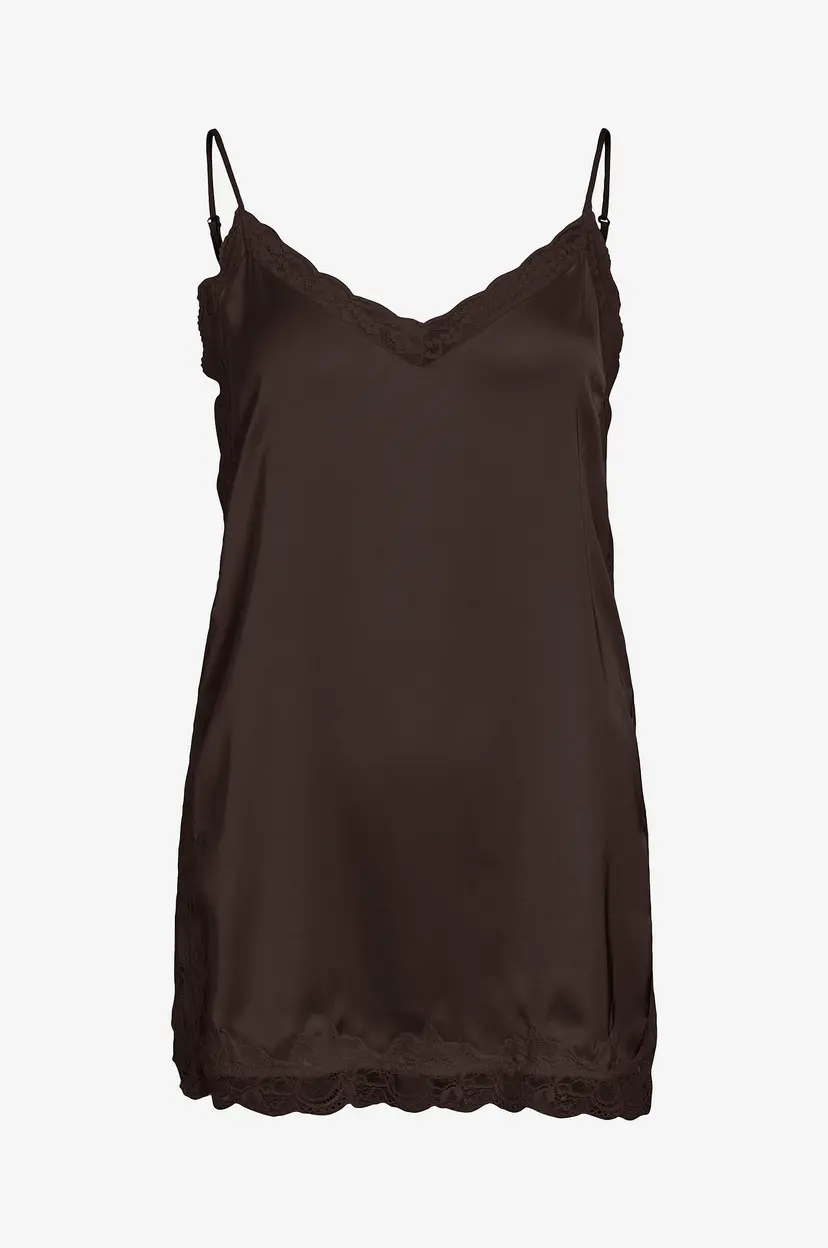 Vila Singlet Vionara Lace Singlet/Spi - Brun