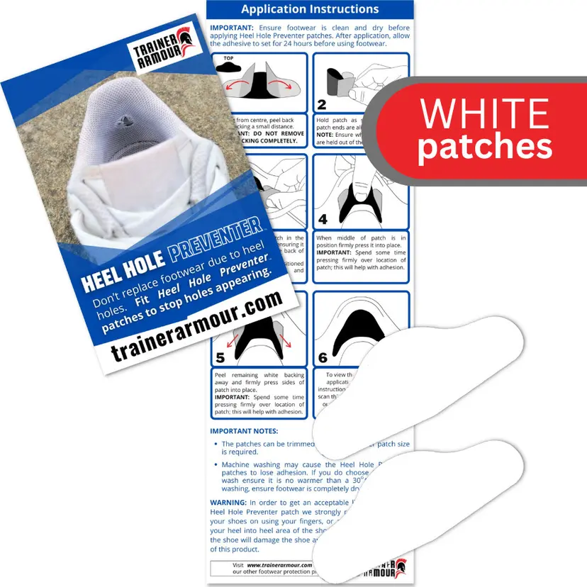 Trainer Armour Trainer Armour Heel Hole Preventer White