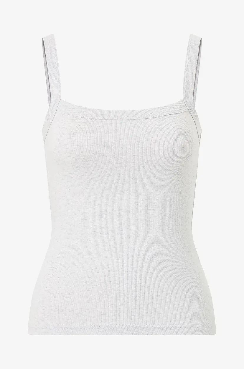 Gina Tricot Singlet Tight Fit Rib Singlet - Grå