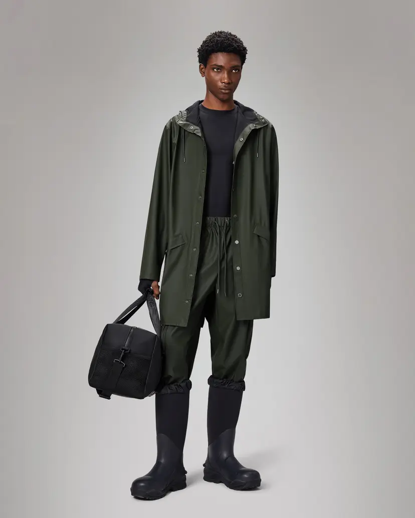 Rains Rains 12020 Green Long waterproof parka