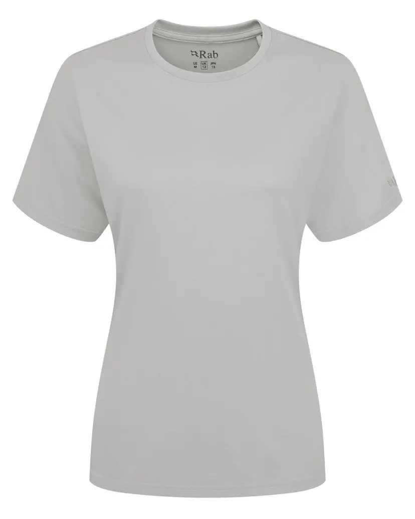 Rab Rab Crimp Logo Tee Wmns Light Zinc