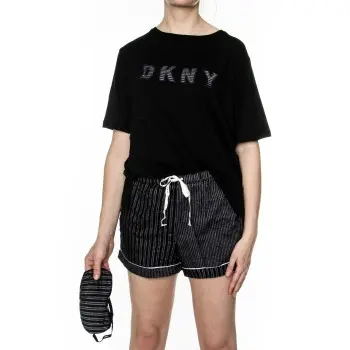 DKNY DKNY Hello Fall Pj Set Box Svart mønstret Small Dame