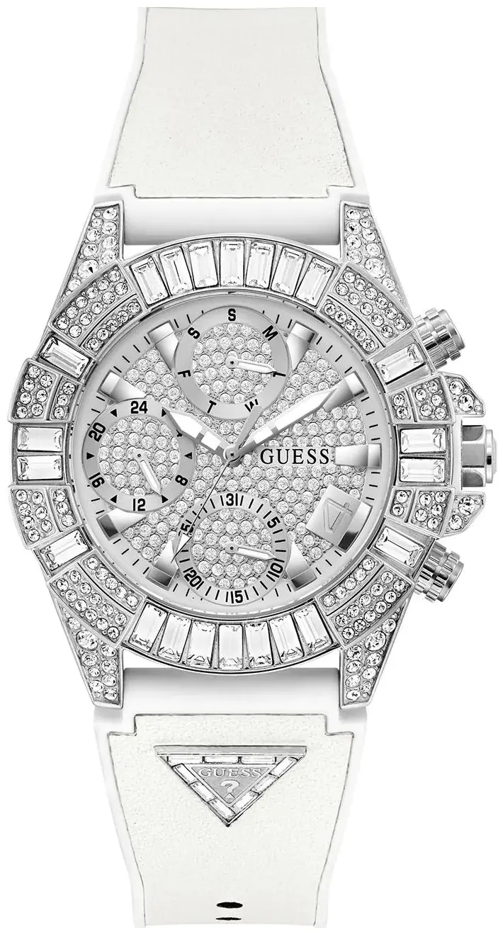 Guess Guess Dameklokke GW0814L2 Iconic Sølvfarget/Tekstil Ø39 mm