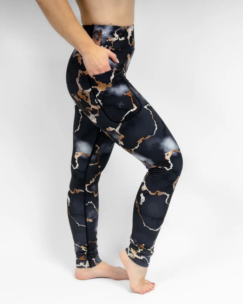 Huabo Aya Marble Tight Fit Winter Leggings