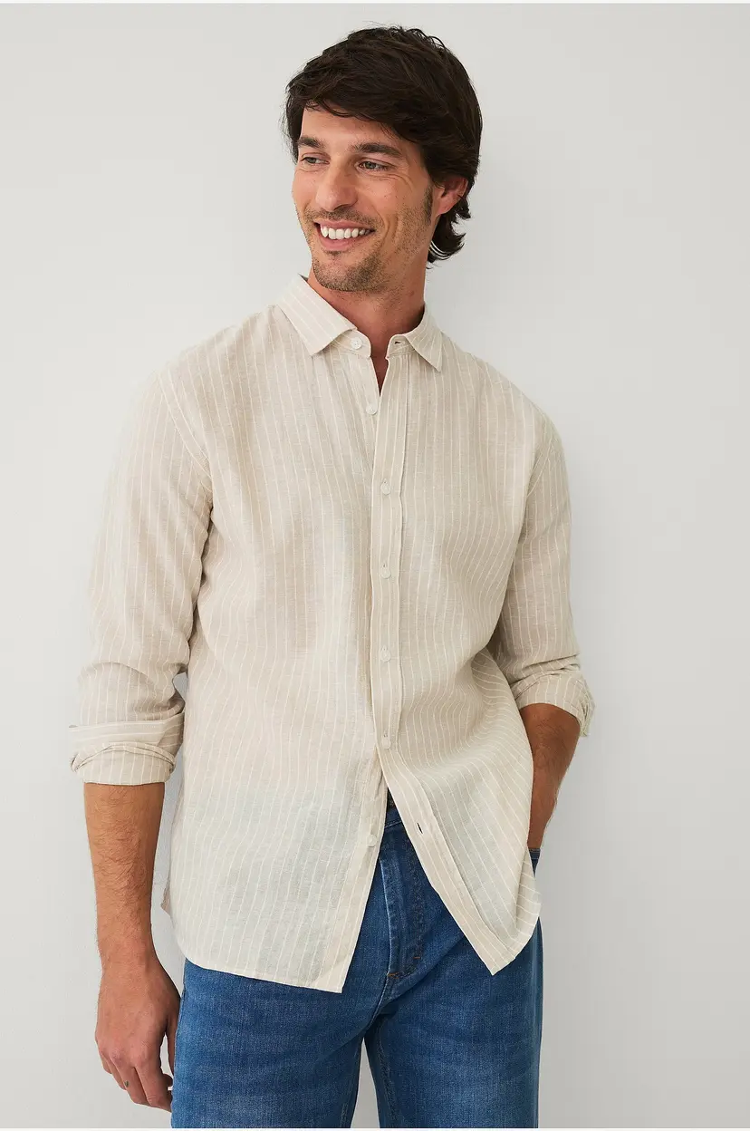 Ellos Collection Linskjorte - Beige