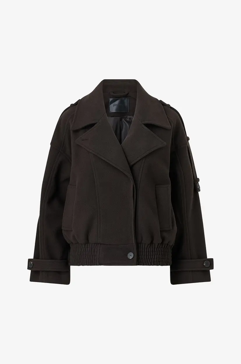 Gina Tricot Jakke Wool Blend Jacket - Brun