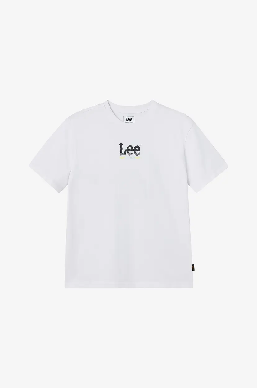 Lee Topp Wave Graphic SS Tshirt - Hvit