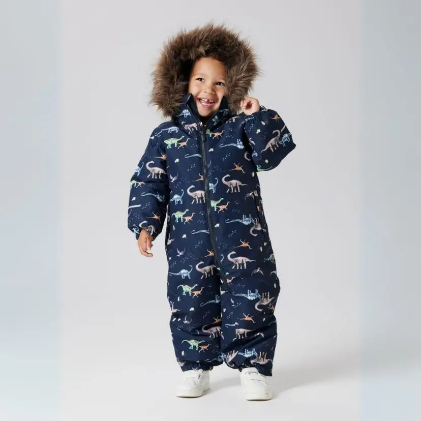 NAME IT Name It - Vinterdress Snow10 Dark Sapphire Dinosaur