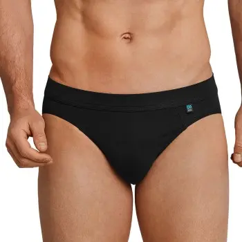 Schiesser Schiesser Long Life Cotton Rio Brief Svart bomull Small Herre