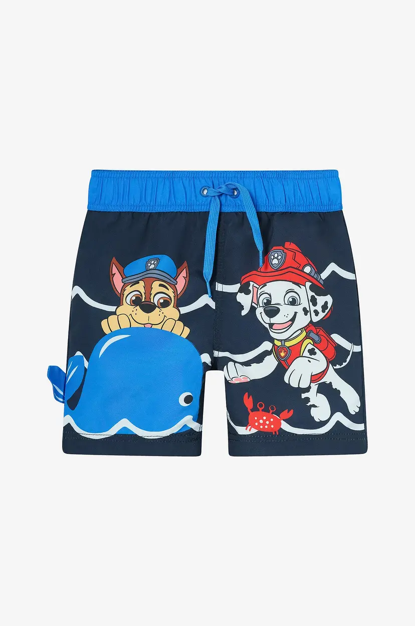 NAME IT Badebukse nmmMiki Paw Long Swimshorts Cplg - Blå