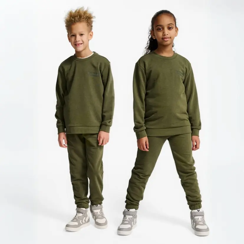 Hummel Barn Hummel - Joggedress Base Sweat Set Winter Moss
