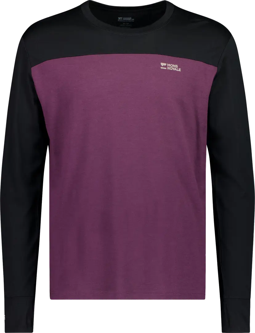 Mons Royale Mons Royale Men´s Yotei Long Sleeve Fig/black