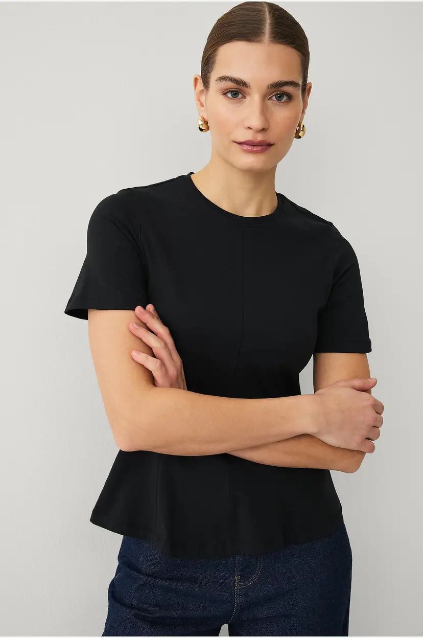 Ellos Collection Topp med peplum-design - Svart