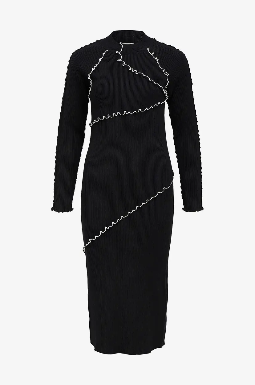Object Collectors Item Kjole objJanne Knit Sli L/S Dress 136 - Svart