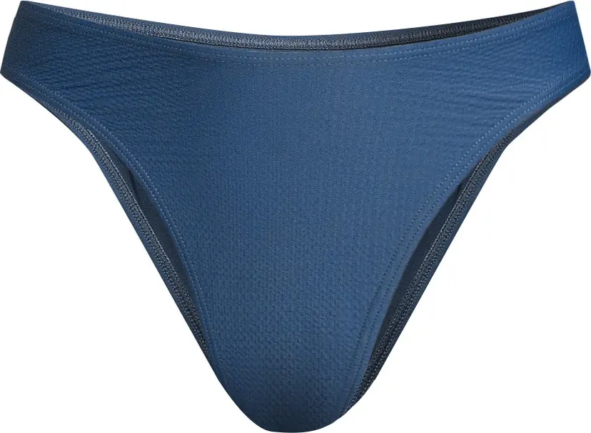 Casall Casall Women's Waffle High Leg Bikini Bottom Deep Ocean