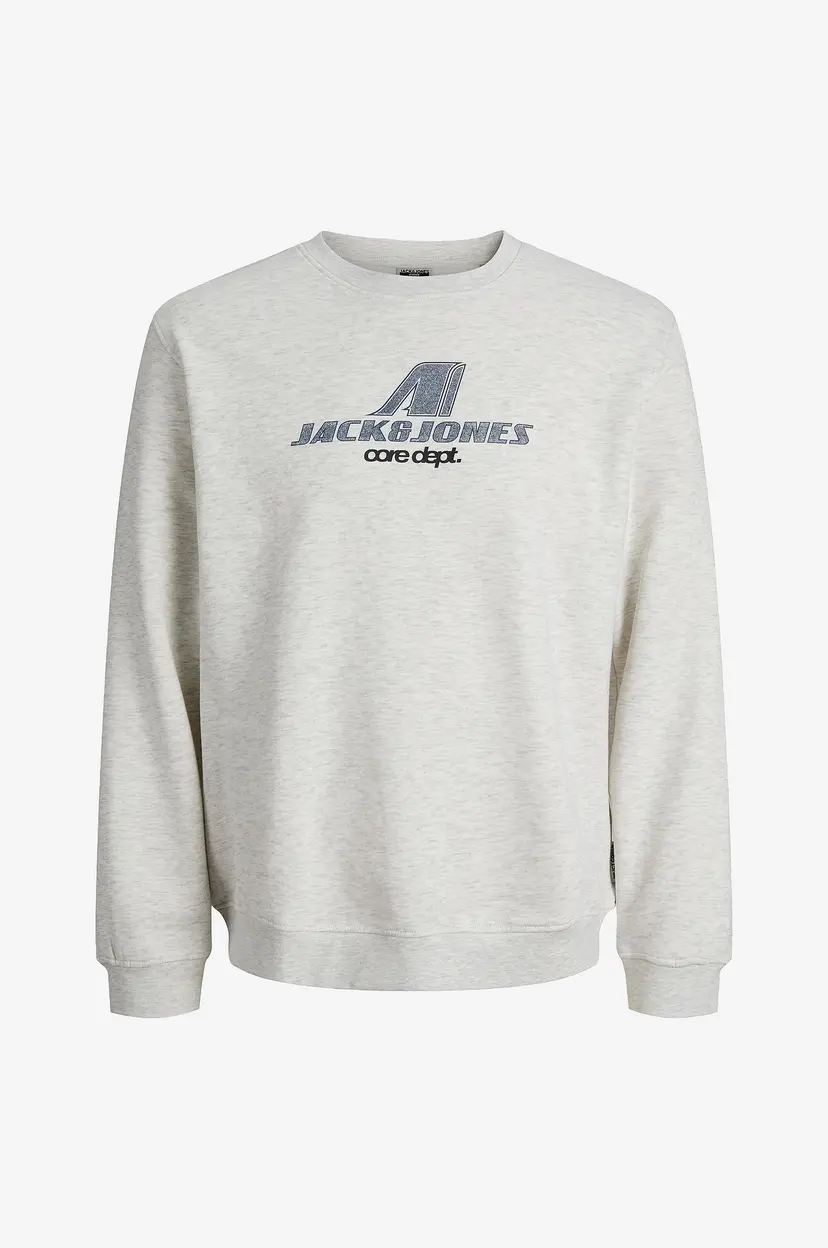 Jack & Jones Junior Collegegenser jcOtier Print Sweat Crew Neck SN JN - Grå