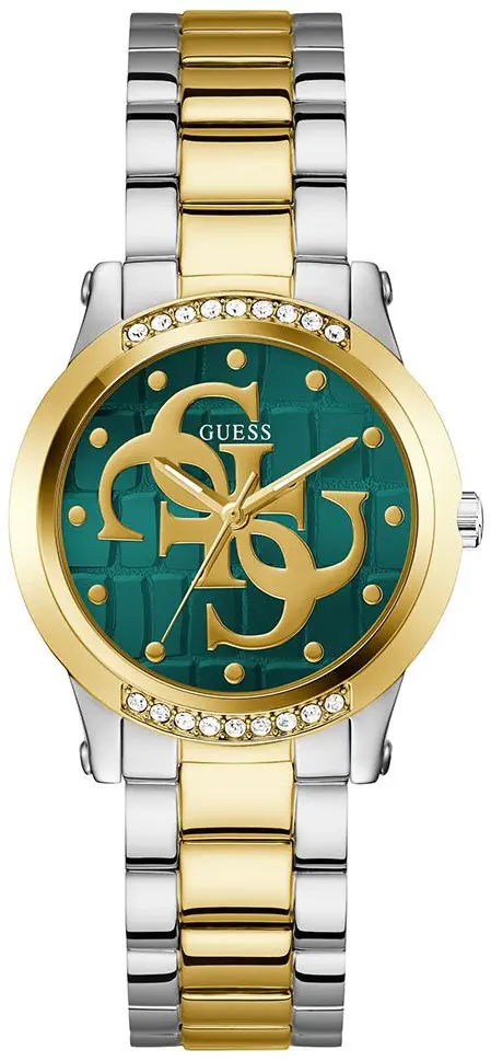 Guess Guess Dameklokke GW0861L4 Annette Grønn/Gulltonet stål Ø36 mm