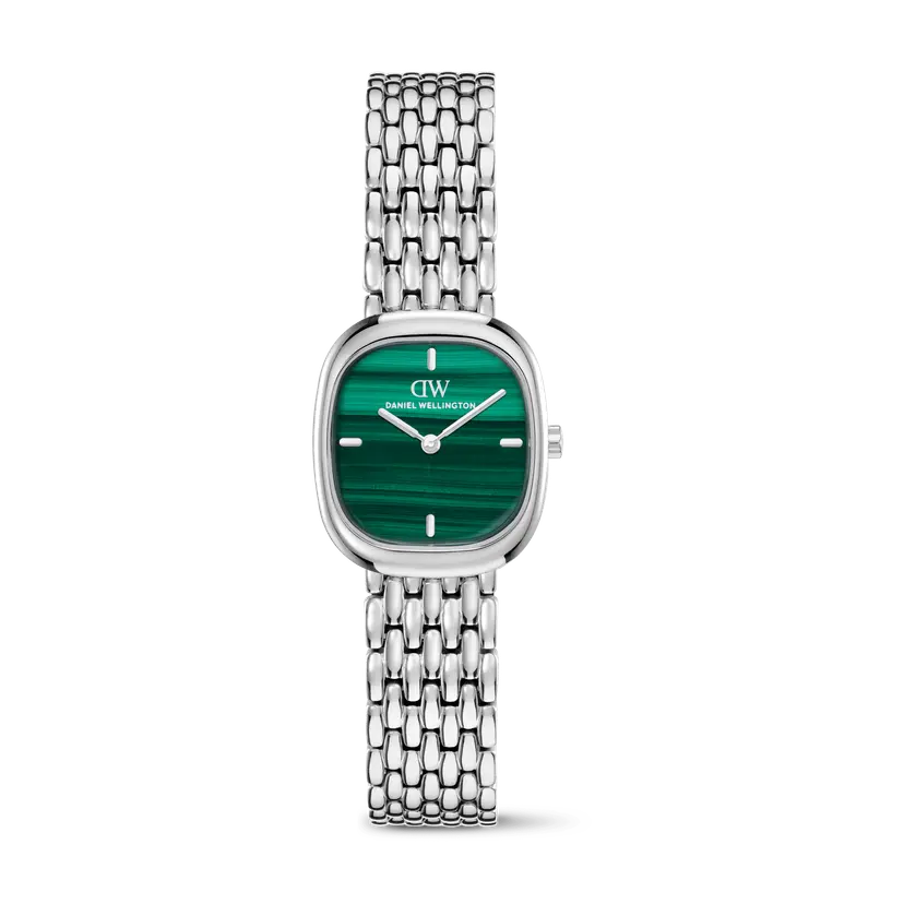 Daniel Wellington Silver 24mm Watch Corta Malachite Grain-link | DW