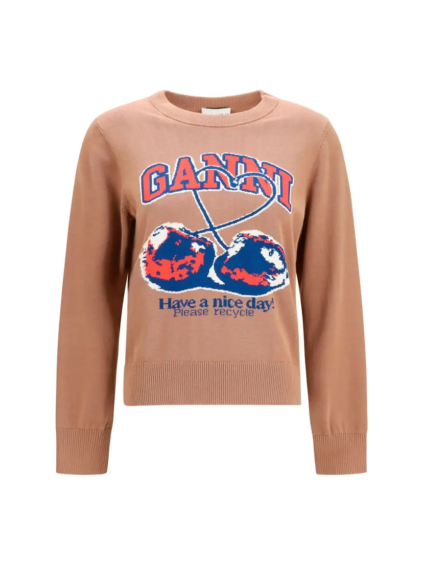 Ganni Ganni Strikkegensere – Brun