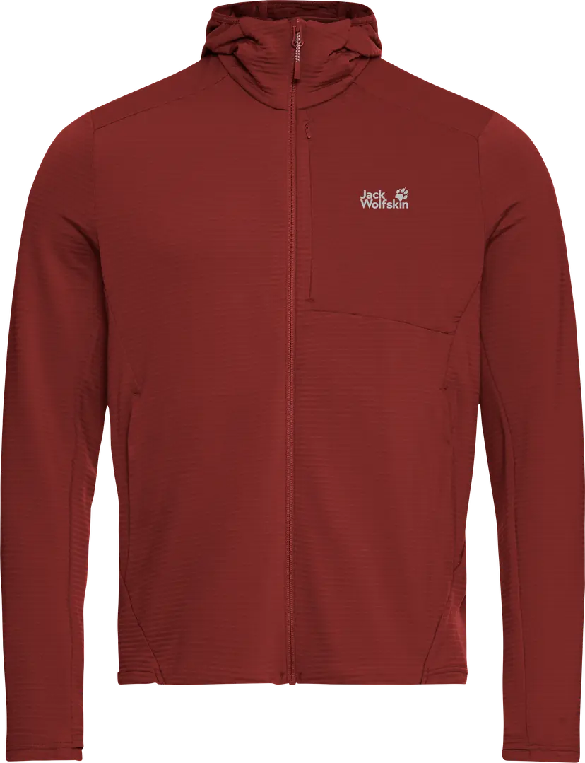 Jack Wolfskin Jack Wolfskin Men's Litestride Hooded Full Zip Merlot