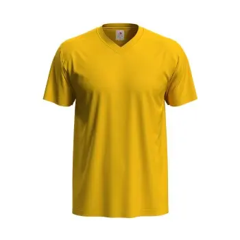 Stedman Stedman Classic V-Neck Men T-shirt Sennepsgul bomull Herre