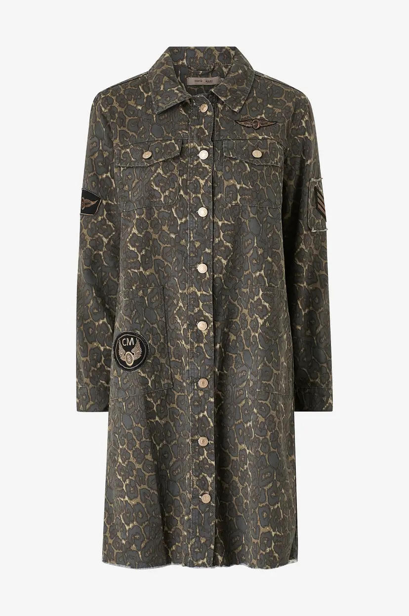 Costamani Kåpe Foxy Leopard - Grå