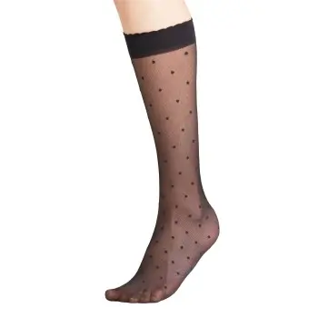 Falke Falke Strømper Women Seasonal Dot Knee High 15 Den Svart polyamid Str 39/42 Dame
