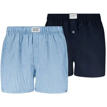 Levi's Levis 2P Men Woven Boxer Marine/Blå bomull Small Herre