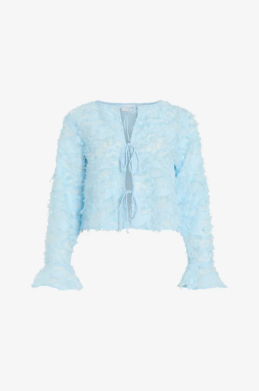 Vila Bluse Mivilla L/S Cover Up - Blå
