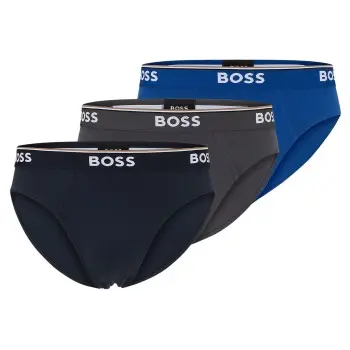 BOSS BOSS 3P Power Brief Grå/Blå bomull XX-Large Herre