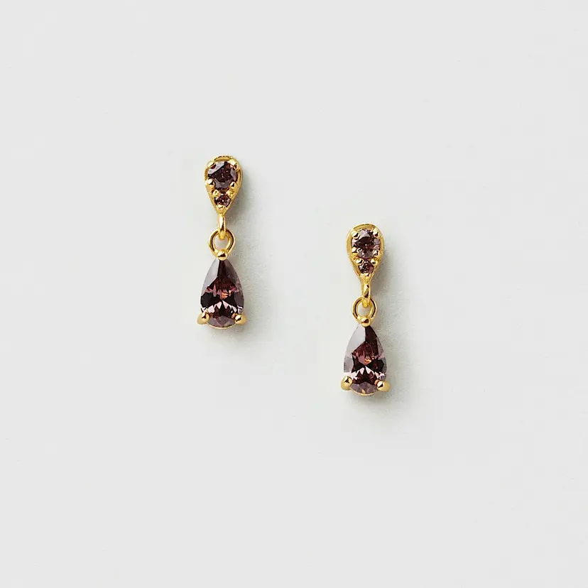 Safira Mauve Elice Drop Studs