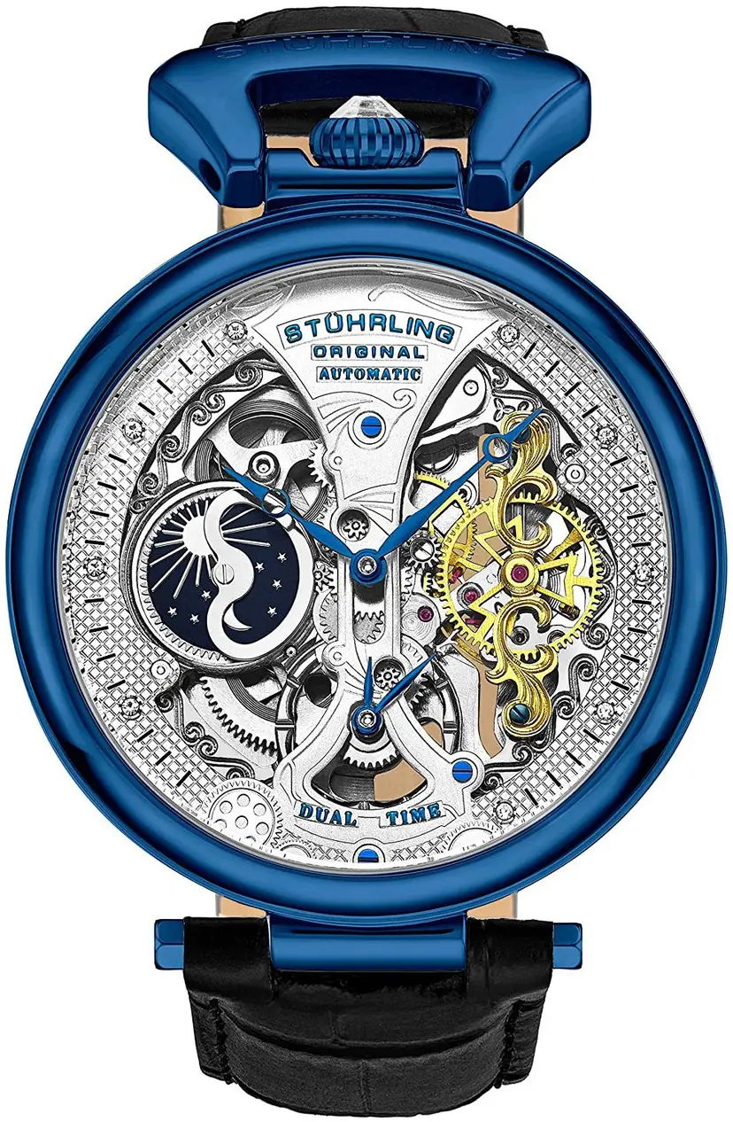 Stührling Original Stührling Original Herreklokke 3920.3 Legacy Sølvfarget/Lær Ø46 mm