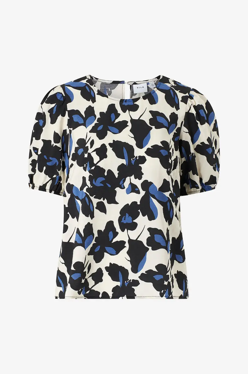 Vila Topp viDogma Nia O-neck 2/4 Top - Beige