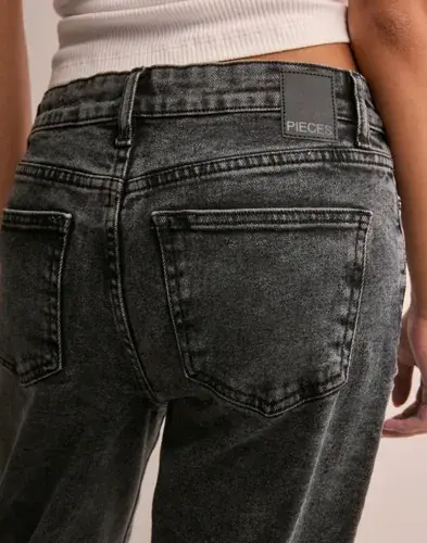 Pieces Pieces - Grå - Pckelly Mw Straight Jeans DG202 Noo