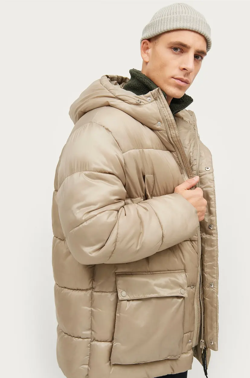 Studio Total Jakke Recycled Puffer Jkt Mid length - Beige