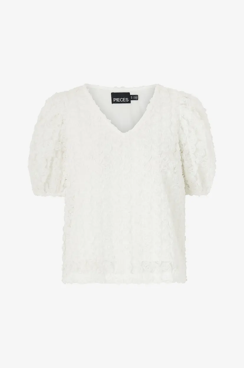 Pieces Topp pcNolia SS Top - Hvit